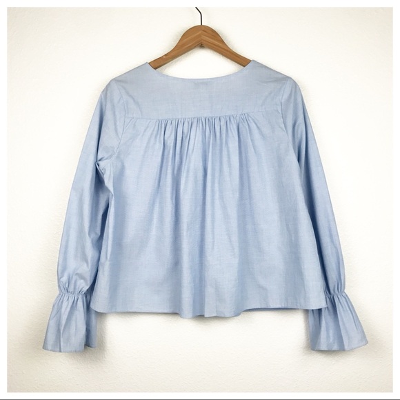 NWT Joie Adotte Blouse in Maritime Chambray Size Small - Picture 5 of 12